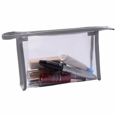 Clear Vinyl PVC Cosmetic Bag Personalized